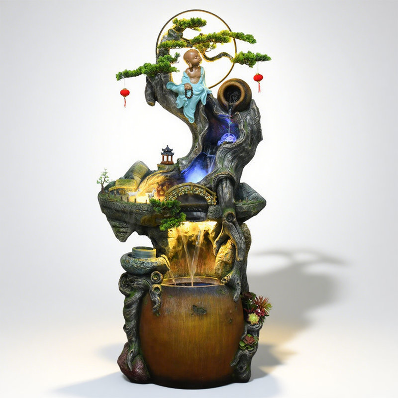 Light Luxury FRP Artistic Flowing Water Ornament