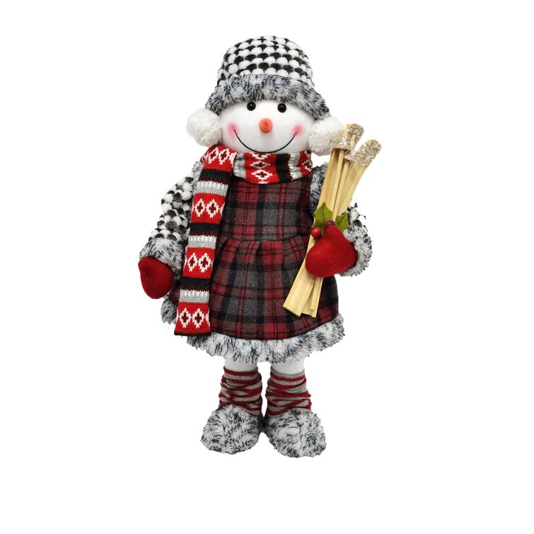 Standing Snowman Decor with scarf &top hat table/ shelf sitter 7