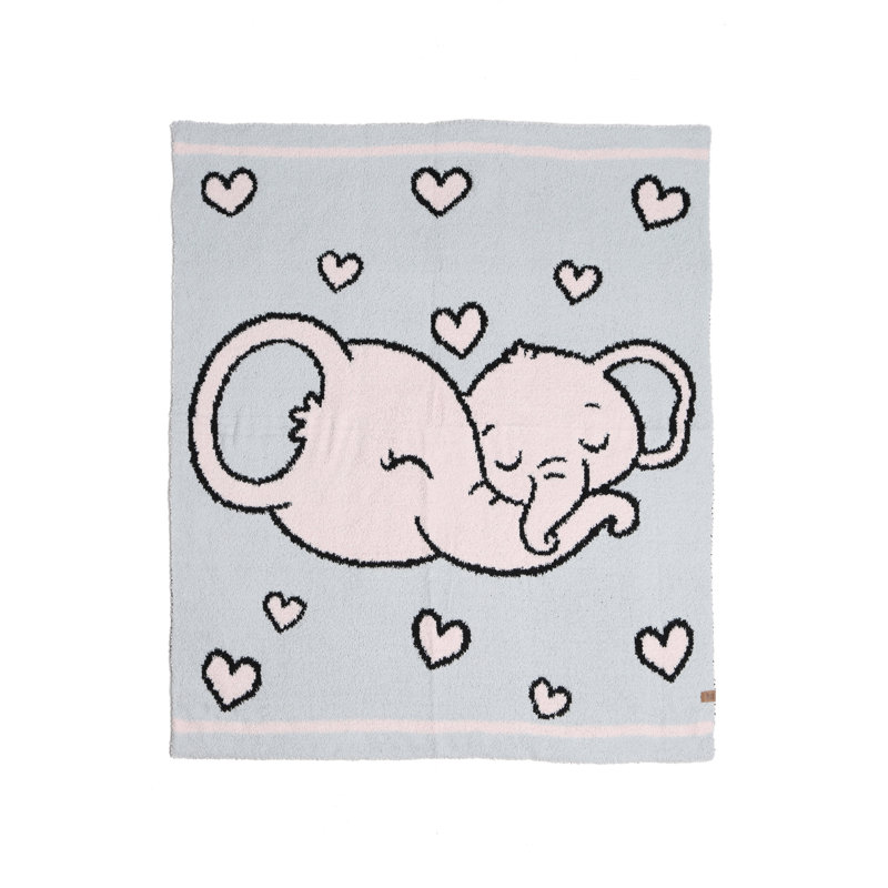 Children's Animal Pattern Luxury Soft Throw Blanket - ELEPHANT