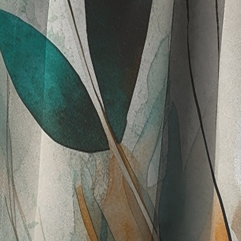 Rideau occultant géométrique vert et brun Visions In Boho I - Boho, L 52 po x L 108 po