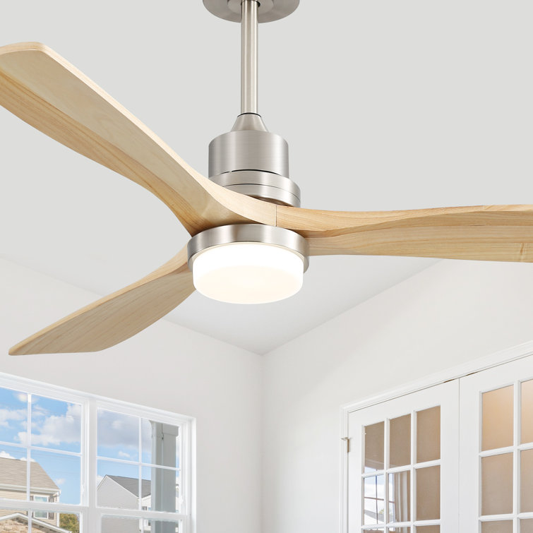 Kemp 52" 3 - Blade LED Modern Classic Ceiling Fan with Remote Control and Light Kit Included