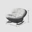 Chaise berçante moderne rembourrée