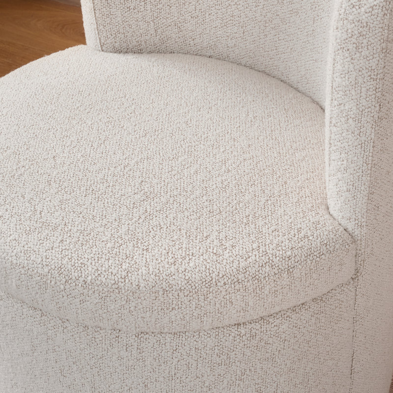 Chaise pivotante rembourrée entièrement assemblée, Beige