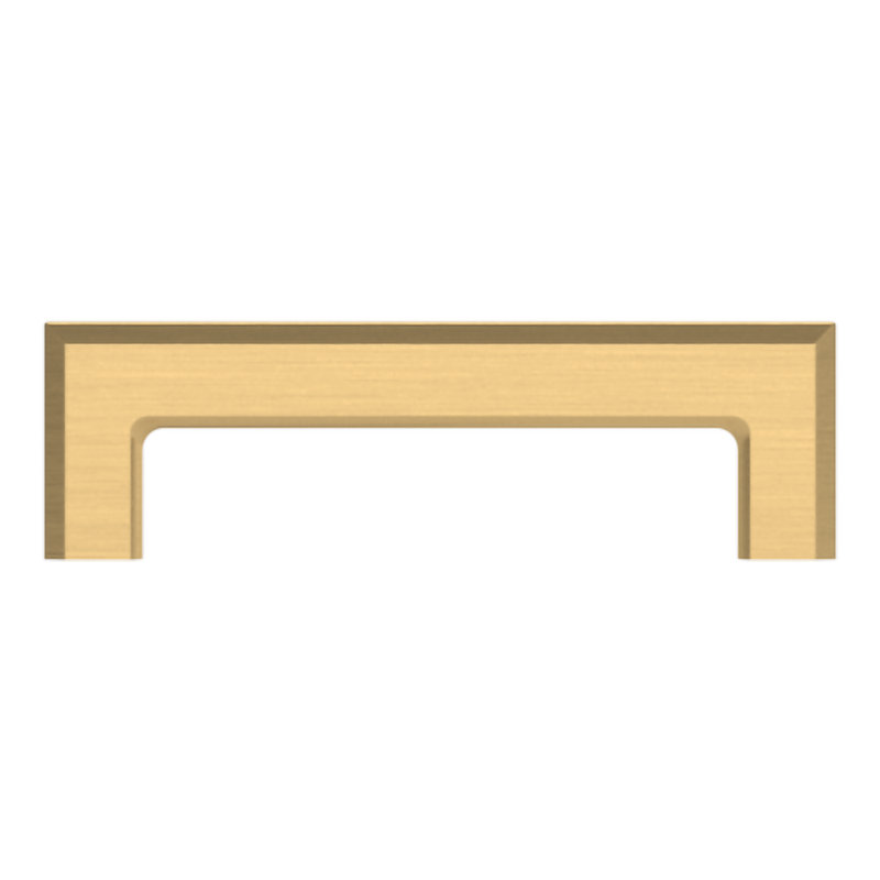 4412 Bevel Pull, 4" CTC, Satin Brass