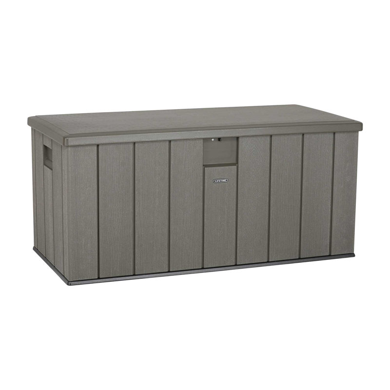 Lifetime 382.78cm W 8136.15L Water Resistant Polyethylene Plastic Lockable Deck Box in Brown