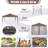 10 FT x 10 FT Pop-Up Canopy Tent with Mesh Netting, Carry Bag, 8 Stakes & 4 Ropes Brown-123383266