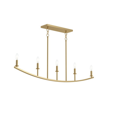 Mack Five-Light Chandelier with Layered Glass Shades
