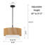  1-light Rattan Pendant Light With Diffuser 