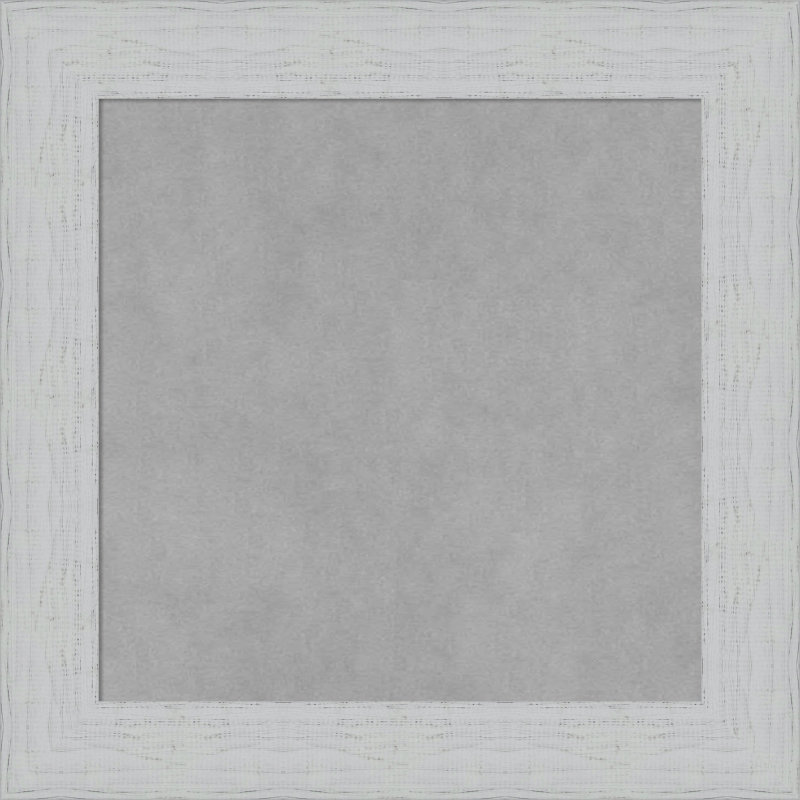 Tableau magnétique mural encadré, H 20 po x l 20 po, Shiplap White