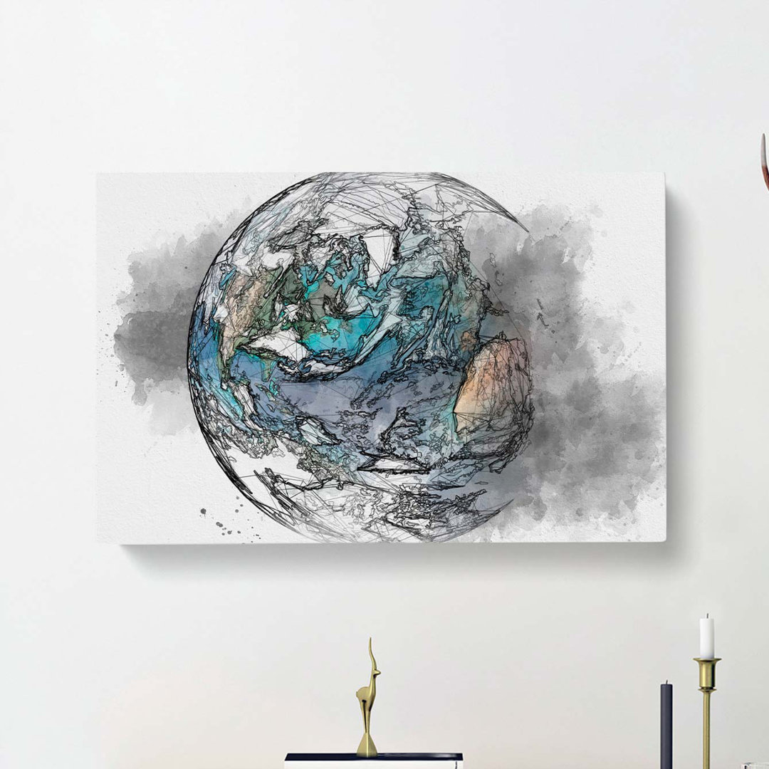 Our Planet Earth In Abstract - Wrapped Canvas