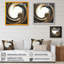 Gold Glamour Circle 1 III - Impression sur toile-1343337812-1343337809