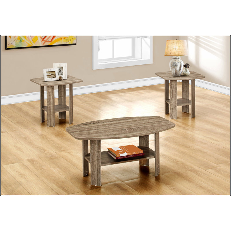 Ensemble de 3 tables élégantes avec tables basses, de bout et de côté pour le décor et la fonctionnalité du salon