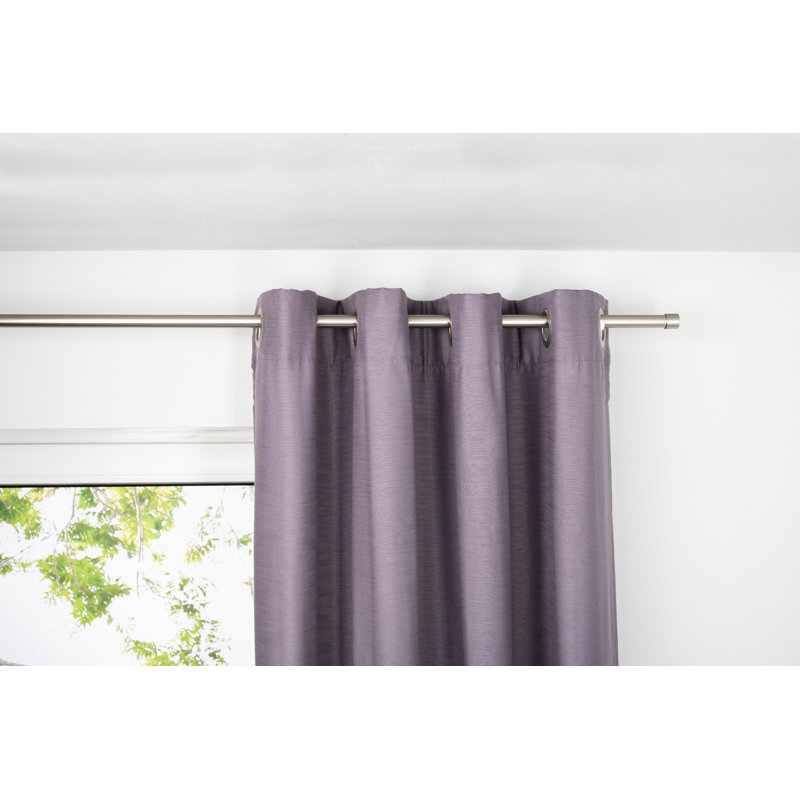 Flower Eyelet Blackout Single Door Curtain, Blackberry