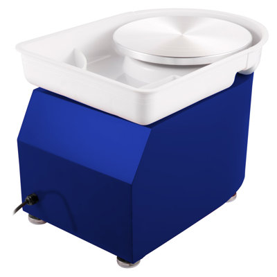 Machine à poterie électrique 350W avec pédale de contrôle - cuve en aluminium détachable de 11 po et trousse à outils en argile de 18 pièces pour l'artisanat Home Studio
