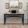 Brixham 53 inch Writing Desk, No Assembly Required, Blue Denim and Whiskey Finish