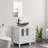 Breahnna 36'' Free Standing Single Bathroom Vanity with Manufactured Wood Top, Vessel Sink, Faucet, Drain-319323681-334841741