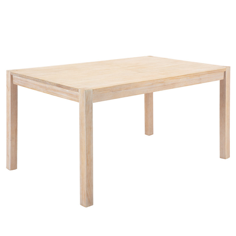 Schautz Solid Wood Dining Table, White Wash