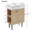 Ensemble de meuble-lavabo moderne 21,6 po avec lavabo en céramique, meuble-lavabo sous-comptoir et ensemble de meuble-lavabo autoportant