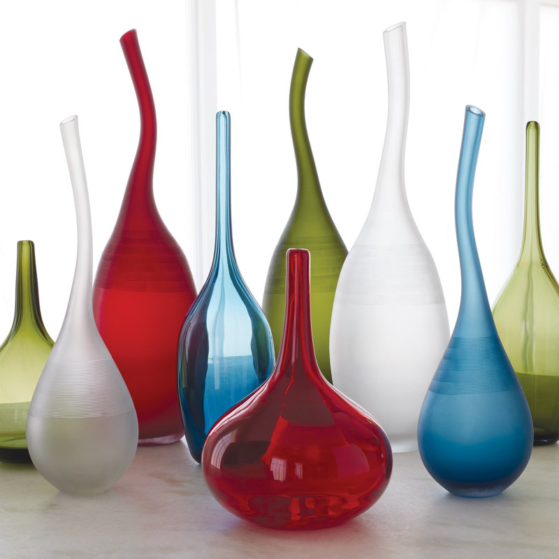 Curvature Bottle, 24.25" H x 7" W x 7" D, Blue