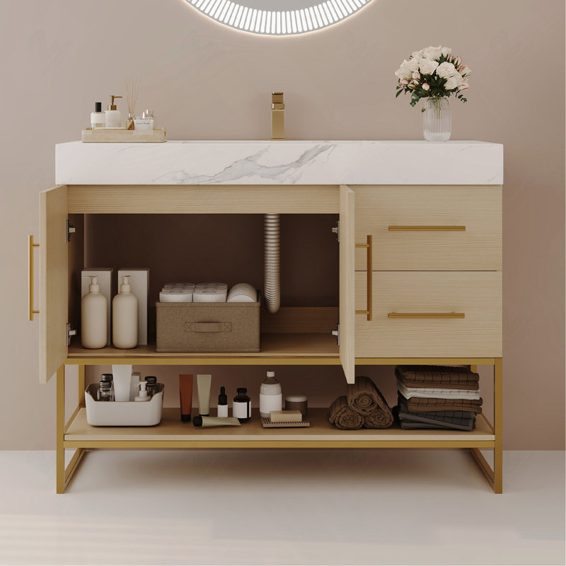 Armoire autoportante 36 po, Cream, Blanc