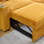 80 pouces orange, velours côtelé, trois sièges, coulissant, inclinable et pliable, porte-gobelet et coussins pour un salon en velours côtelé-830344078