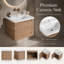 Meuble-lavabo flottant mural de 24 po avec lavabo en céramique, porte à fermeture en douceur et armoire de rangement, meuble-lavabo moderne en contreplaqué ORVICA-1024181285