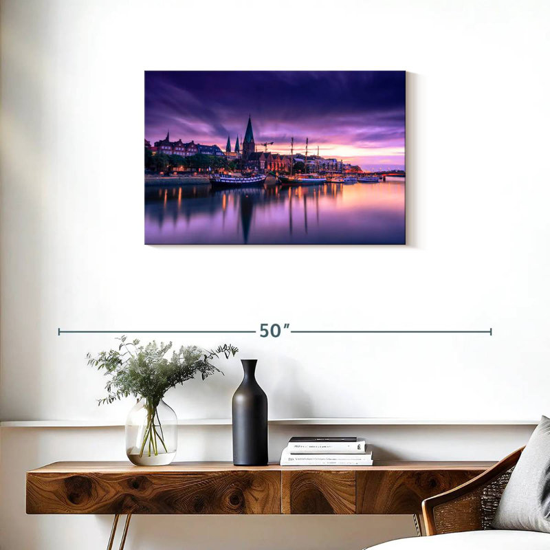 Lever de soleil mauve Nicci Bremen, H 20 po x l 30 po