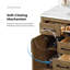 Ensemble de meuble-lavabo autoportant simple en lattes d'amande 42 po Athea avec comptoir en marbre blanc Athea-1388201462-1449720746