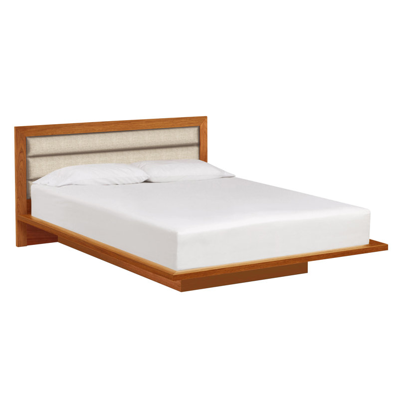 Moduluxe Upholstered Bed, California King, Autumn Cherry, Hemp Fabric