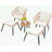 5-Piece Wicker Patio Set with two ottomans and coffee table-1942624270