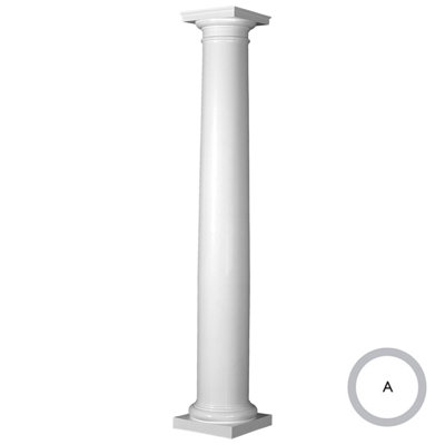 Endura-Stone Column, Round Shaft with Tuscan Base & Tuscan Capital, Plan Type A - Unsplit/Whole