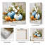 Art mural sur toile bleu et blanc-2075788968