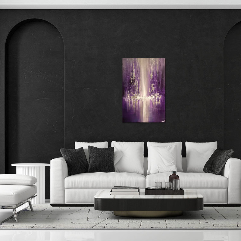 " Purple Rain " by Osnat Tzadok, 24" H x 16" W x 0.25" D