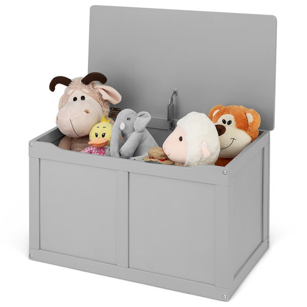 Kids Sliding Bin White Organizer with 4 Storage Bins ,Removable Toy Storage  Boxs