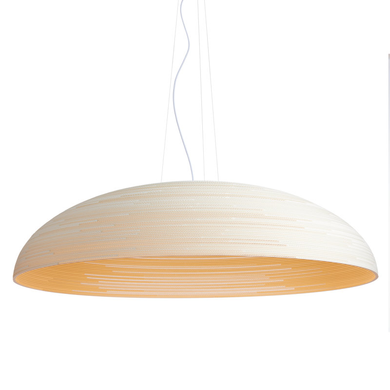 Scraplights Float 60 Pendant Natural, 14" H x 58" W x 58" D, White