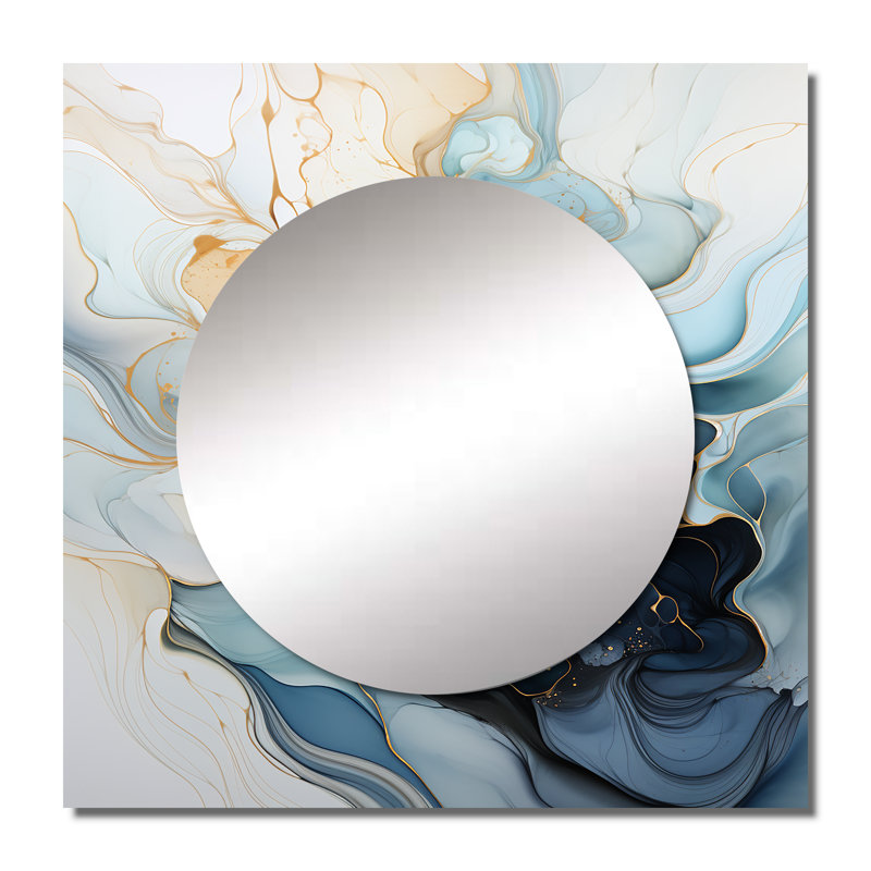 Art mural miroir de salon Mashanti - Minimalisme, 36 po x 36 po