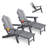 Folding Outdoor Adirondack Chair With Ottoman,HDPE All-Weather Folding Fire Pit Chair,  Ergonomic Design Patio Lawn Chair For Outside Deck Garden Backyardf Balcony-286165141