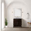 Meuble-lavabo simple en chêne 30 po X P 22 po P, comptoir en marbre de Carrare et Miroir-1533667857