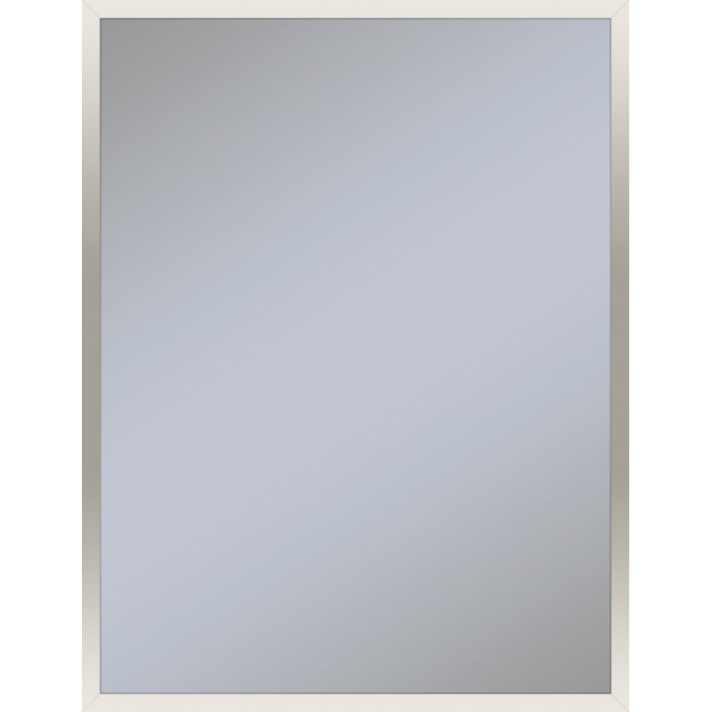 Profiles Modern & Contemporary Bathroom / Vanity Mirror, Polished Nickel, 29.875" x 23.125"