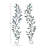 Metal Leaf Teal Wall Decor with Gold Accents Set