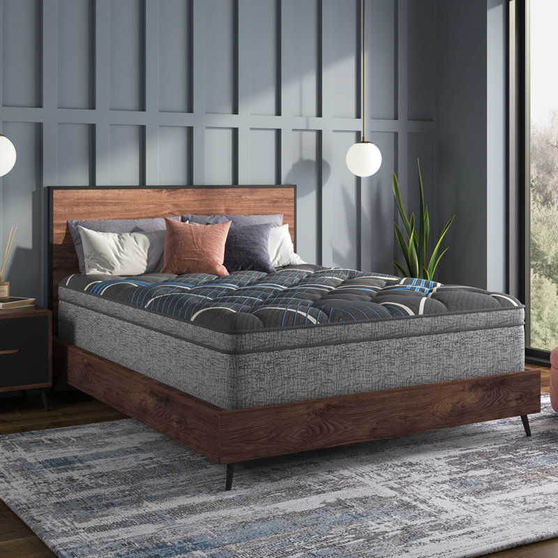 Matelas hybride Restonic Comfort Care, matelas à ressorts ensachés individuels, confort moyen, 15", Lit simple