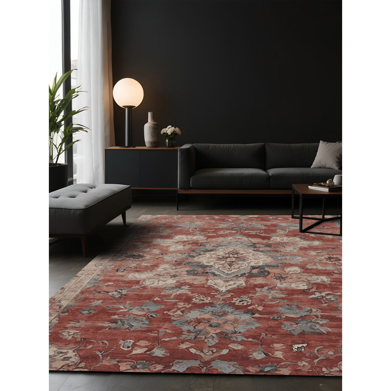 Tapis brun soyeux et moelleux, Rectangle 8 pi x 10 pi