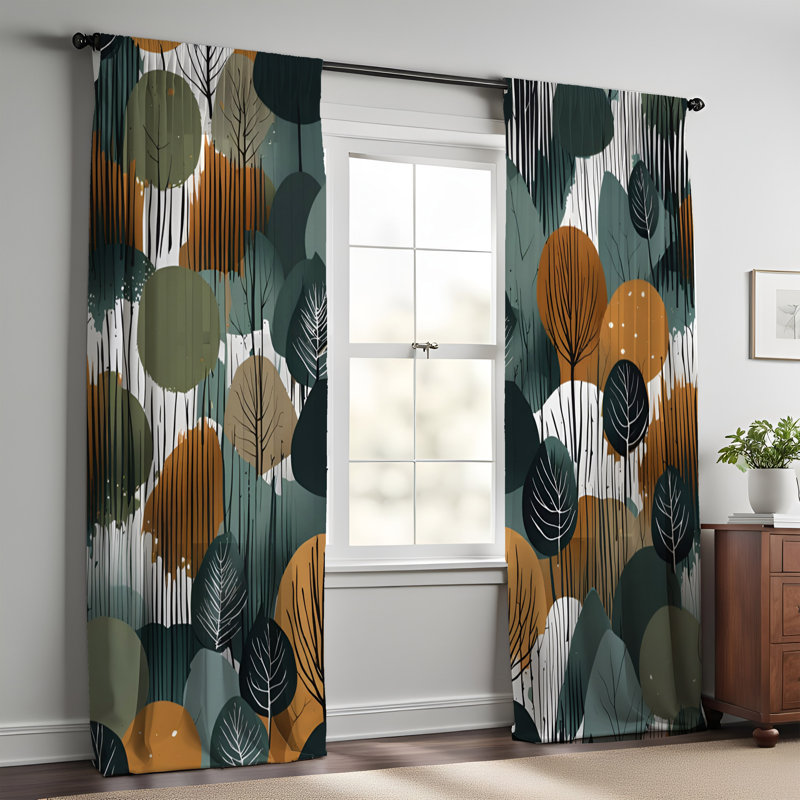 Paire de rideaux semi-transparents en polyester Dricketts, L 20 po x L 82 po