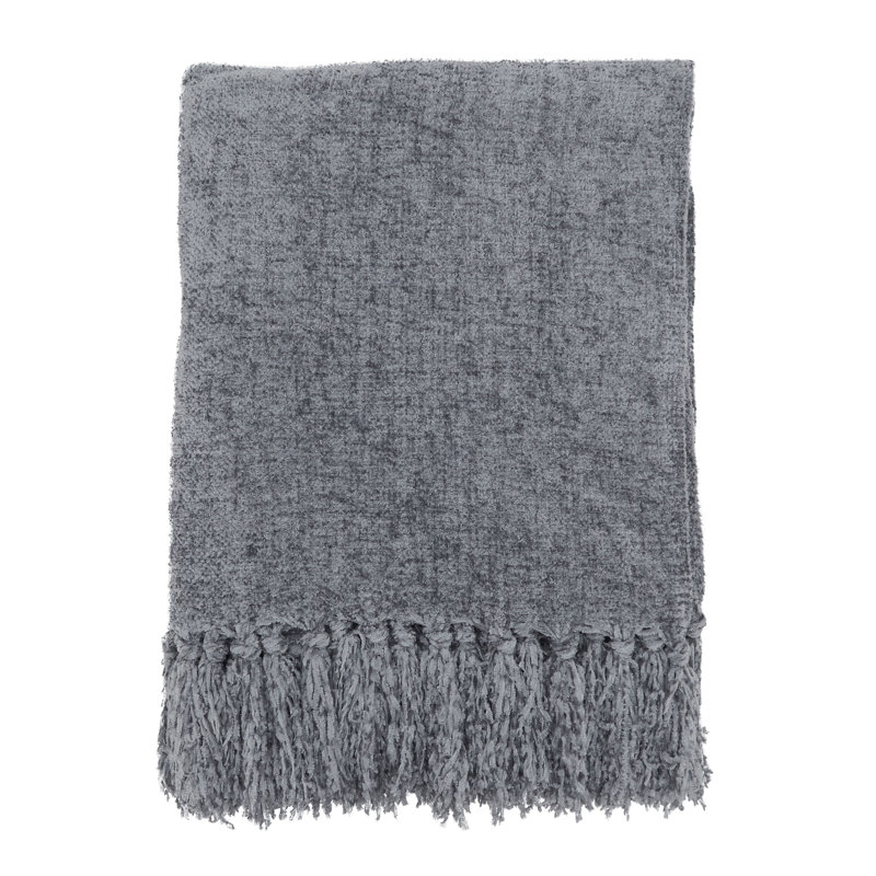 Beville Polyester Throw, Gray