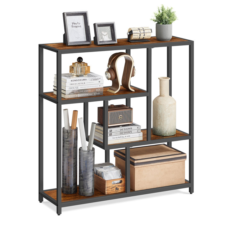 Aisma 103cm H x 100cm W Steel Etagere Bookcase