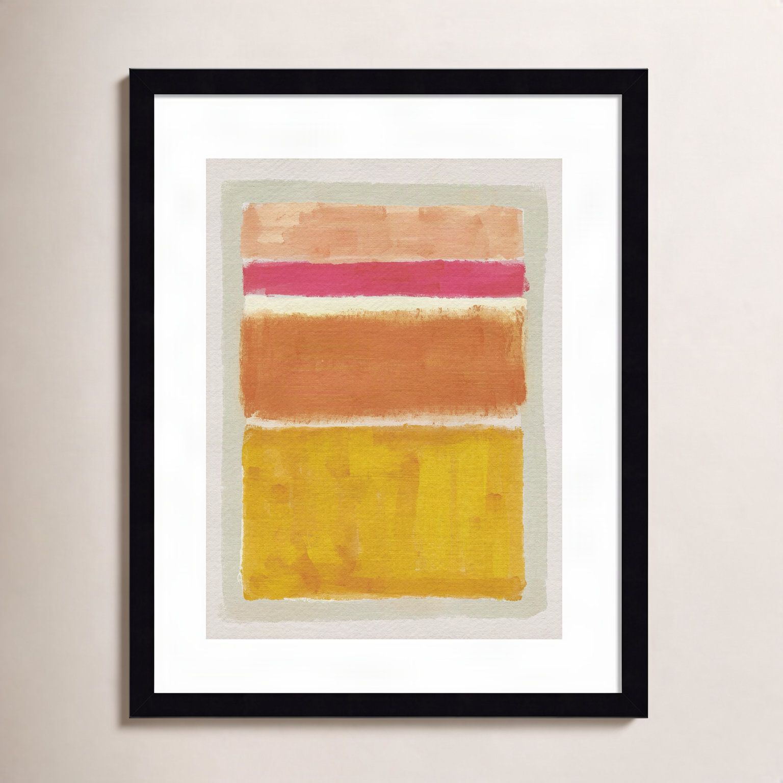 Muscat "Rothko Inspired Tonescape I" Print, Black, 21" H x 17" W x 1" D