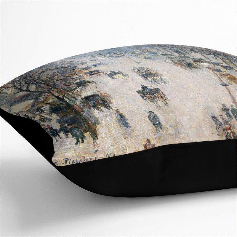 Square Cushion, 55cm H x 55cm W x 20cm D, Black