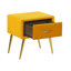 Glaser 46cm W Iron Bedside Table-1303510529