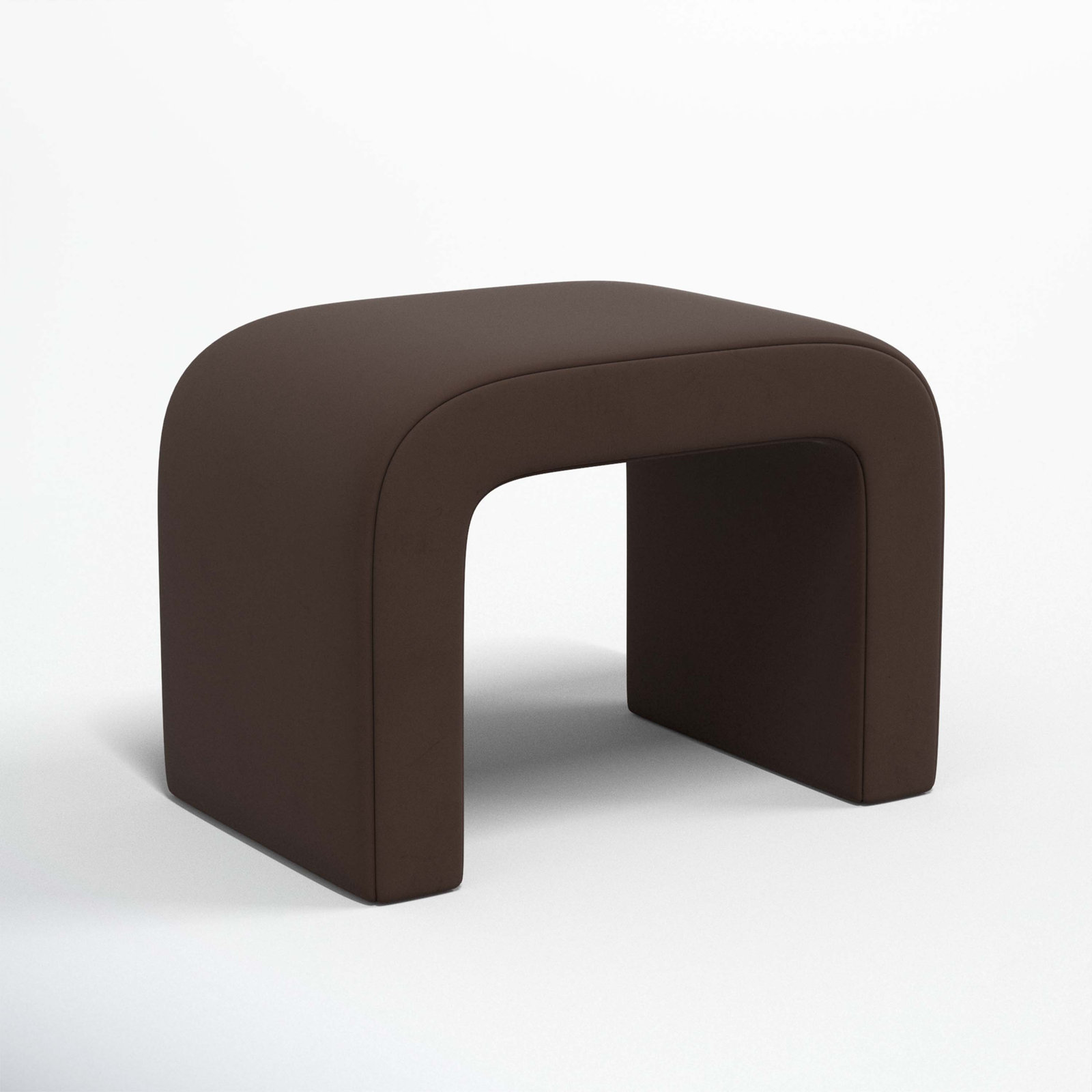 Barley 28" Wide Standard Ottoman, Classic Chocolate Velvet
