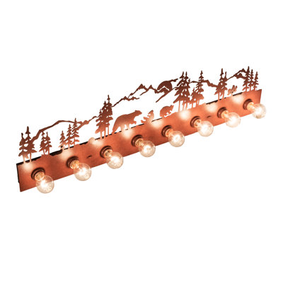 42" Wide Bear Family 8 Light Vanity Light